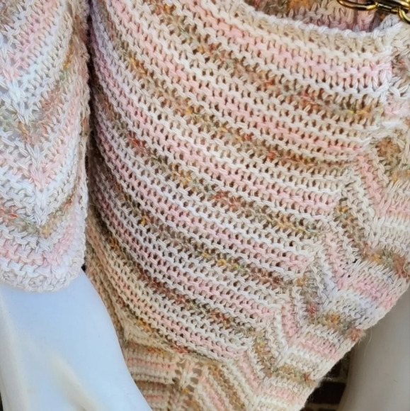 Zig zag Pastel open‎ long cardigan M - Picture 5 of 13